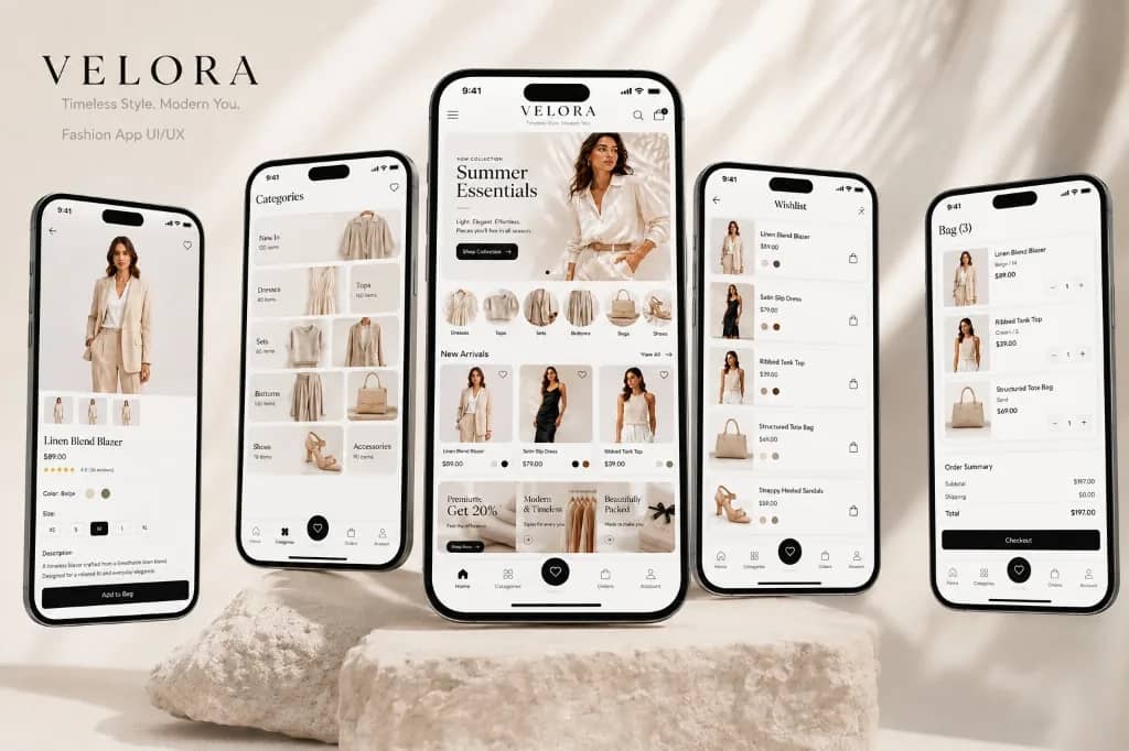 Velora Luxury E-Commerce UI Detail 1